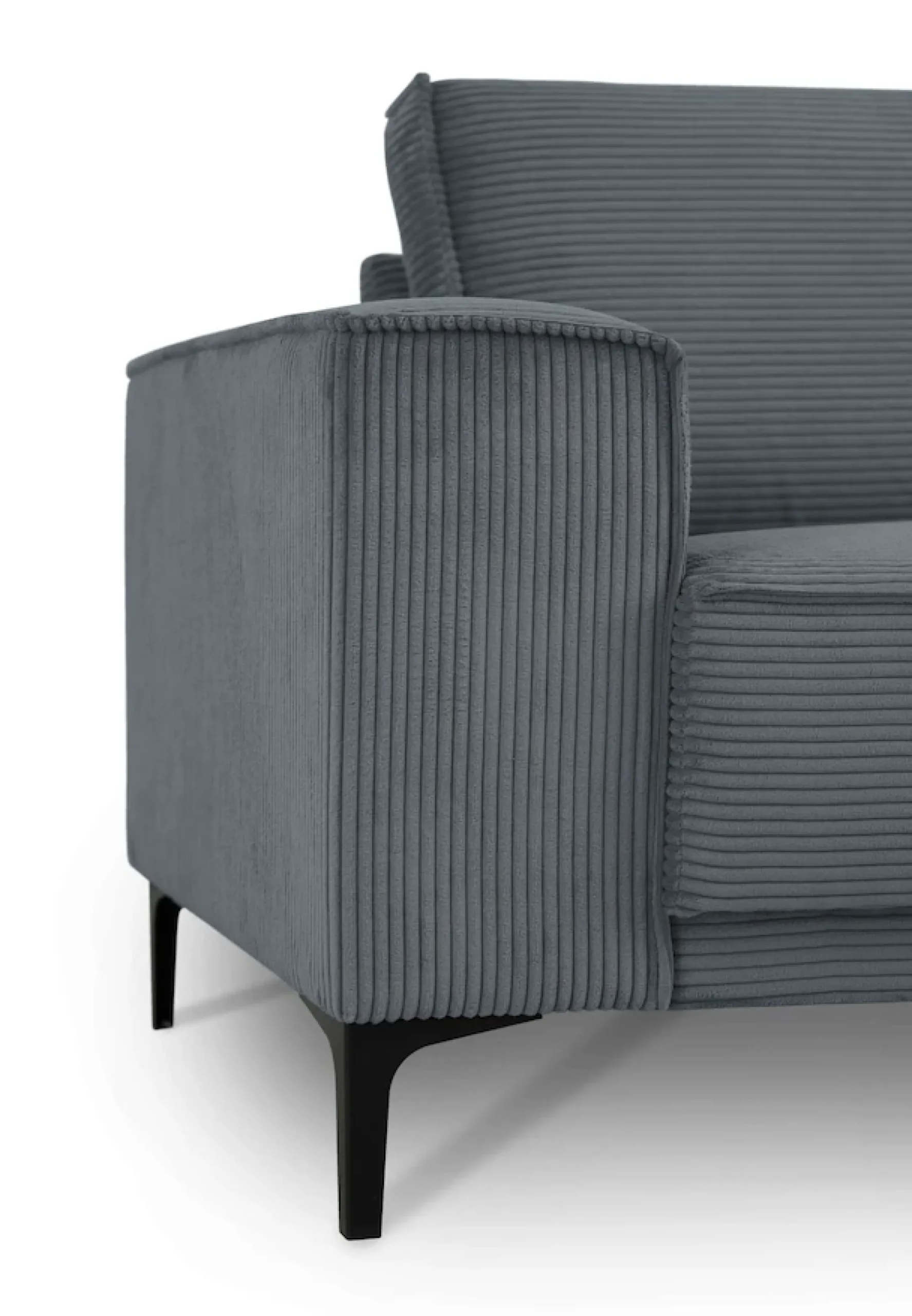 OTTO home 3-Sitzer »OLAND Cord, Sofa, B: 224 cm, Skandi-Design« Struktur, Flachgewebe, Luxus-Microfaser, Boucle