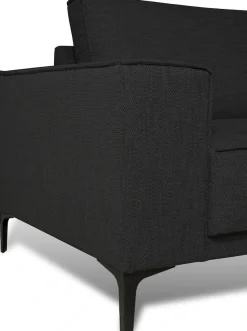 OTTO home 2-Sitzer »OLAND Flachgewebe, Sofa, B: 164 cm, Skandi-Design« 164 cm, Wellenunterfederung, Skandi-Design, Metallfüße