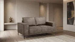 OTTO home 2-Sitzer »OLAND Luxus-Microfaser, Sofa, B: 164 cm, Skandi-Design« 164 cm, Wellenunterfederung, Skandi-Design, Metallfüße