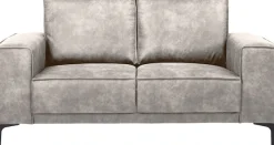 OTTO home 2-Sitzer »OLAND Luxus-Microfaser, Sofa, B: 164 cm, Skandi-Design« 164 cm, Wellenunterfederung, Skandi-Design, Metallfüße