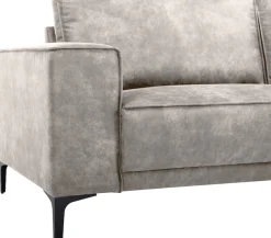 OTTO home 2-Sitzer »OLAND Luxus-Microfaser, Sofa, B: 164 cm, Skandi-Design« 164 cm, Wellenunterfederung, Skandi-Design, Metallfüße