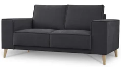 OTTO home 2-Sitzer »Oland Skandi, weicher Chenille-Stoff« 164 cm, Wellenunterfederung, Skandi-Design, Massivholzfüße