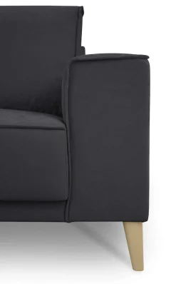 OTTO home 2-Sitzer »Oland Skandi, weicher Chenille-Stoff« 164 cm, Wellenunterfederung, Skandi-Design, Massivholzfüße