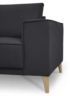 OTTO home 2-Sitzer »Oland Skandi, weicher Chenille-Stoff« 164 cm, Wellenunterfederung, Skandi-Design, Massivholzfüße