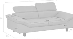 OTTO home 2-Sitzer »Pilot« Big-Sofa mit Kopfteilverstellung