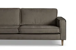OTTO home 3-Sitzer »Pinto Skandi,Maxi-Ausführung, 236 cm, Chenille, Struktur« mit Keder, Massivholzfüße Eiche geräuchert, Wellenunterfederung
