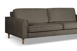 OTTO home 3-Sitzer »Pinto Skandi,Maxi-Ausführung, 236 cm, Chenille, Struktur« mit Keder, Massivholzfüße Eiche geräuchert, Wellenunterfederung