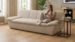 OTTO home 3-Sitzer »Salltum 232 cm breit, formschön, komfortabel« mit Ziernähen in Rücken und im Sitz, pflegeleichter Bezug
