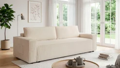 OTTO home 3-Sitzer Schlaffunktion (134/200), Bettkasten, Cord, Unser Tiefpreis