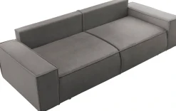 OTTO home 3-Sitzer »SHERWOOD Samtvelours Schlafsofa (257cm)« Schlaffunktion mit Bettkasten (ca. 136/200cm)