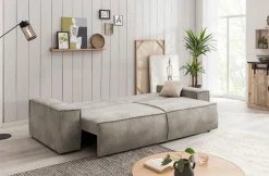 OTTO home 3-Sitzer »SHERWOOD Vintage Lederoptik Schlafsofa (257cm)« Schlaffunktion mit Bettkasten (ca. 136/200cm)