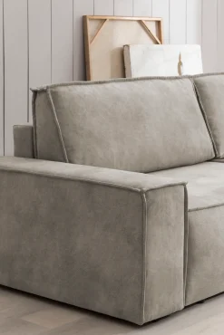 OTTO home 3-Sitzer »SHERWOOD Vintage Lederoptik Schlafsofa (257cm)« Schlaffunktion mit Bettkasten (ca. 136/200cm)