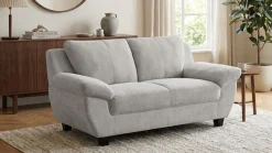OTTO home 2-Sitzer »Sillkeborg 161 cm, formschönes Sofa mit dunklen Füßen« aus pflegeleichtem, weichem Luxus-Microfaser
