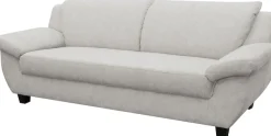 OTTO home 3-Sitzer »Sillkeborg 207 cm, formschönes Sofa mit dunklen Füßen« aus pflegeleichtem, weichem Luxus-Microfaser