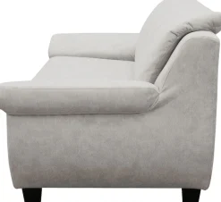 OTTO home 3-Sitzer »Sillkeborg 207 cm, formschönes Sofa mit dunklen Füßen« aus pflegeleichtem, weichem Luxus-Microfaser