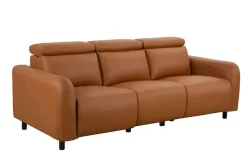 OTTO home 3-Sitzer »SKAANE Lederoptik, 229 cm, manuelle-u. elektrische Relaxfunktion« Relax-Funktion in 2 Sitzen, Kopfteilverstellung, Federkernpolsterung