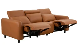 OTTO home 3-Sitzer »SKAANE Lederoptik, 229 cm, manuelle-u. elektrische Relaxfunktion« Relax-Funktion in 2 Sitzen, Kopfteilverstellung, Federkernpolsterung