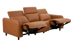 OTTO home 3-Sitzer »SKAANE Lederoptik, 229 cm, manuelle-u. elektrische Relaxfunktion« Relax-Funktion in 2 Sitzen, Kopfteilverstellung, Federkernpolsterung