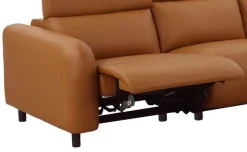 OTTO home 3-Sitzer »SKAANE Lederoptik, 229 cm, manuelle-u. elektrische Relaxfunktion« Relax-Funktion in 2 Sitzen, Kopfteilverstellung, Federkernpolsterung