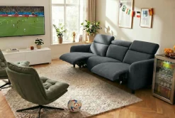 OTTO home 3-Sitzer »SKAANE Struktur-Sofa, 229 cm, manuelle-u. elektrische Relaxfunktion« Relax-Funktion in 2 Sitzen, Kopfteilverstellung, Federkernpolsterung
