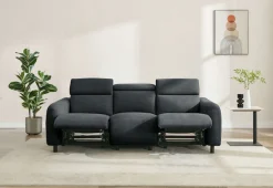 OTTO home 3-Sitzer »SKAANE Struktur-Sofa, 229 cm, manuelle-u. elektrische Relaxfunktion« Relax-Funktion in 2 Sitzen, Kopfteilverstellung, Federkernpolsterung