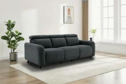 OTTO home 3-Sitzer »SKAANE Struktur-Sofa, 229 cm, manuelle-u. elektrische Relaxfunktion« Relax-Funktion in 2 Sitzen, Kopfteilverstellung, Federkernpolsterung