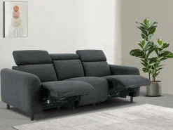 OTTO home 3-Sitzer »SKAANE Struktur-Sofa, 229 cm, manuelle-u. elektrische Relaxfunktion« Relax-Funktion in 2 Sitzen, Kopfteilverstellung, Federkernpolsterung