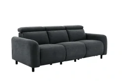 OTTO home 3-Sitzer »SKAANE Struktur-Sofa, 229 cm, manuelle-u. elektrische Relaxfunktion« Relax-Funktion in 2 Sitzen, Kopfteilverstellung, Federkernpolsterung