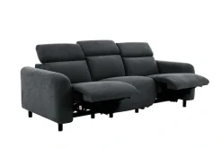 OTTO home 3-Sitzer »SKAANE Struktur-Sofa, 229 cm, manuelle-u. elektrische Relaxfunktion« Relax-Funktion in 2 Sitzen, Kopfteilverstellung, Federkernpolsterung
