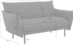 OTTO home 2-Sitzer »Stine« Besonderes Design durch Kissenoptik und Keder