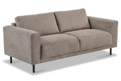OTTO home 3-Sitzer »Sveeva, B.214 cm, schwarze Metallfüße« langlebiger Webstoff, mit Wellenunterfederung, viele Farben