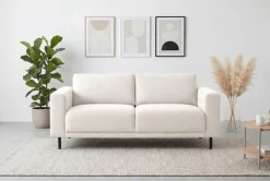 OTTO home 2,5-Sitzer »Sveeva, Kompaktsofa, B.183 cm, schwarze Metallfüße« langlebiger Webstoff, mit Wellenunterfederung, viele Farben