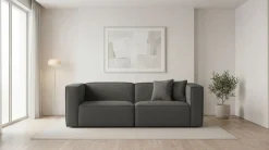 OTTO home 3-Sitzer »Tammie« Breite 222 cm, Webstoff fein, bodentief, mit Wellenunterfederung