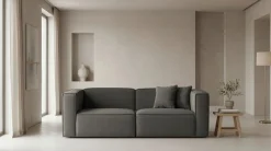 OTTO home 3-Sitzer »Tammie« Breite 222 cm, Webstoff fein, bodentief, mit Wellenunterfederung