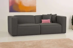OTTO home 3-Sitzer »Tammie« Breite 222 cm, Webstoff fein, bodentief, mit Wellenunterfederung