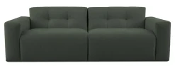 OTTO home 3-Sitzer »Tapley« Breite 220 cm,Boucle, Struktur fein, mit Knopfsteppung, bodentief