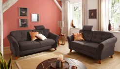 OTTO home 2-Sitzer »Trondheim« mit Federkern, Knopfheftung im Rücken