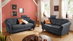 OTTO home 3-Sitzer »Trondheim« mit Federkern, Knopfheftung im Rücken