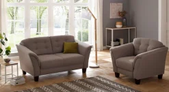OTTO home 2-Sitzer »Trondheim« mit Federkern, Knopfheftung im Rücken, Füße Buche