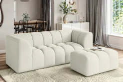 OTTO home 3-Sitzer »TUURE Verlässliche Qualität, moderne Steppung, Breite 227cm« Bubble Optik, hoher Sitzkomfort, Wellenunterfederung