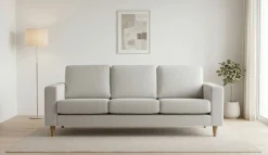 OTTO home 3-Sitzer »Tvinno« im skandinavischen Stil, mit Massivholzfüßen, Breite 217 cm