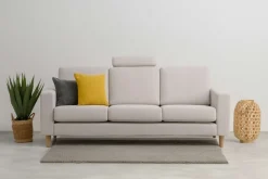 OTTO home 3-Sitzer »Tvinno« im skandinavischen Stil, mit Massivholzfüßen, Breite 217 cm