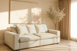 OTTO home 3-Sitzer »Venslev« Lounge-Sofa, mit extra tiefer Sitzfläche und losen Kissen