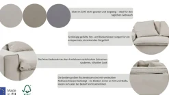 OTTO home 3-Sitzer »Venslev« Lounge-Sofa, mit extra tiefer Sitzfläche und losen Kissen