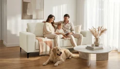 OTTO home 2-Sitzer »Xander« Breite 164 cm, Webstoff, Soft-Touch Chenille, schwarze Metallfüße
