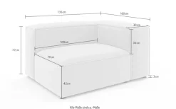 OTTO home Sofa-Eckelement »HAILY Sessel mit Armlehne links/rechts, Maße B/T/H: 130/100/72 cm« als Modul oder separat verwendbar, für individuelle Zusammenstellung