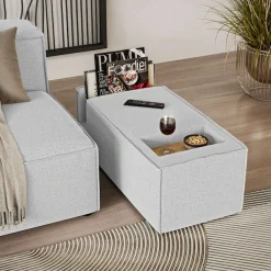 OTTO home Sofaelement »HAILY Tisch für das Modulsofa, Maße B/T/H: 45/100/37 cm« als Modul oder separat verwendbar, mit Steckfach und Ablagefläche