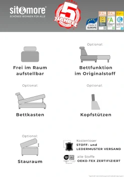 OTTO home Sofa-Kopfstütze »Costello, B: 48 cm« Set: 2 Stück, passend zur Serie