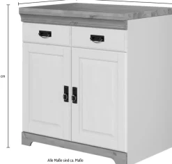 OTTO home Spülenschrank »Rügen« Breite 80 cm, Kiefer massiv, mit 2 Türen