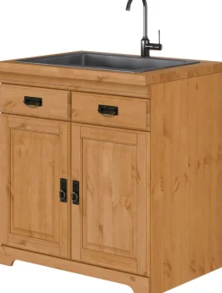 OTTO home Spülenschrank »Rügen« Breite 80 cm, Kiefer massiv, mit 2 Türen